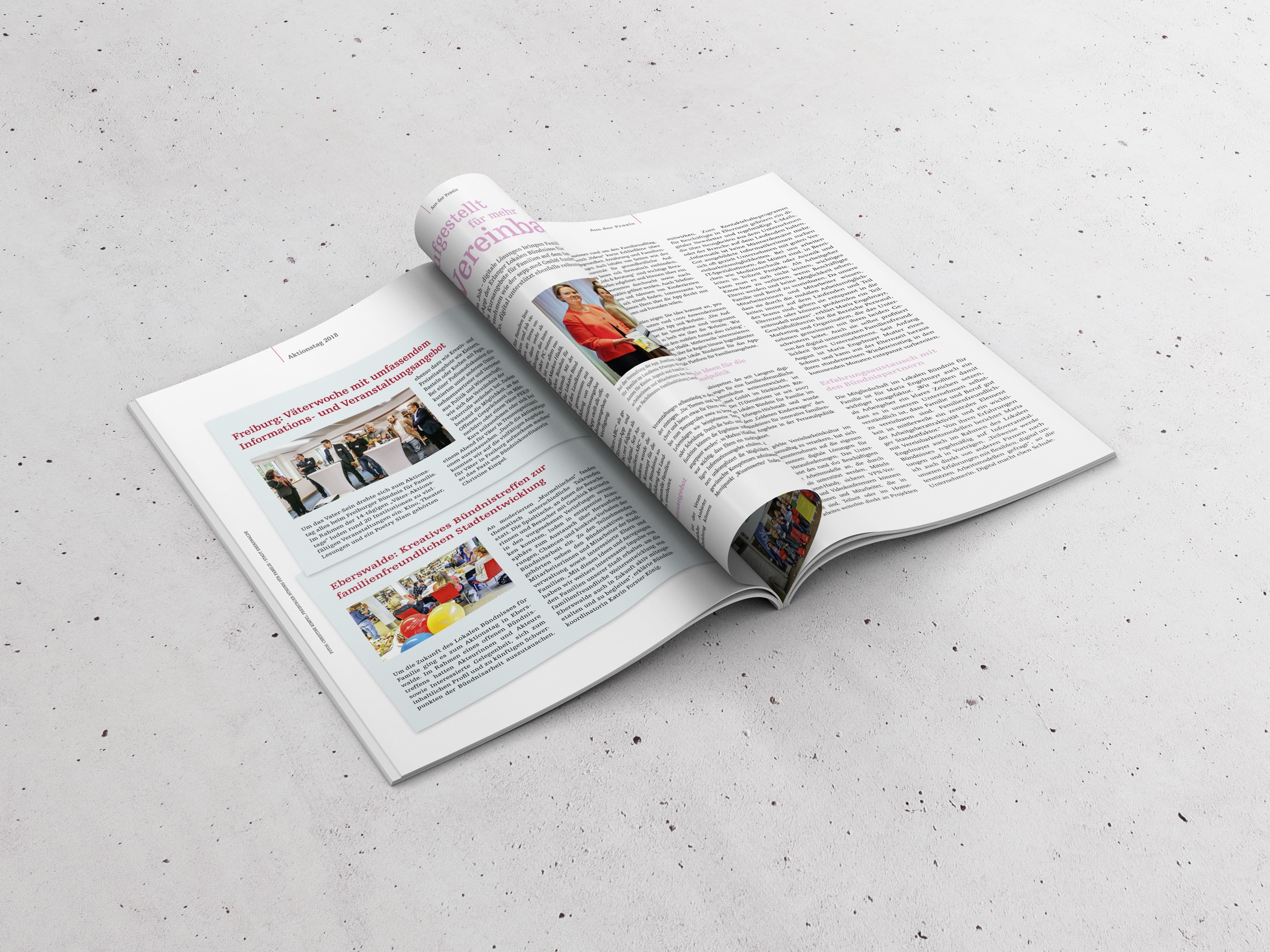 BMFSFJ – Lokale Bündnisse für Familie – Magazin "Familie leben." | Editorial Design / Corporate Publishing