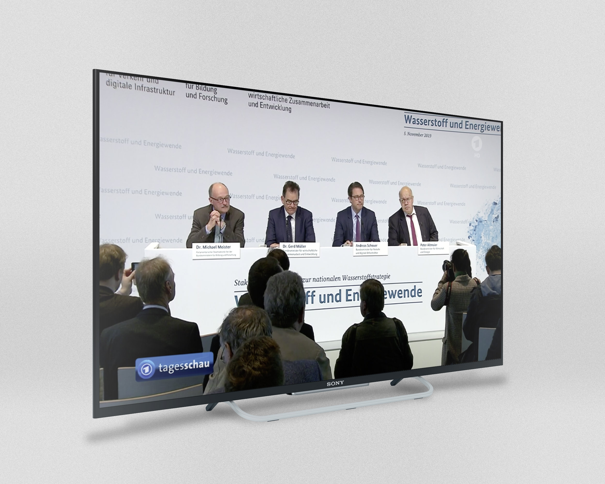 dena – Bericht der Tagesschau über die Konferenz "Wasserstoff und Energiewende"